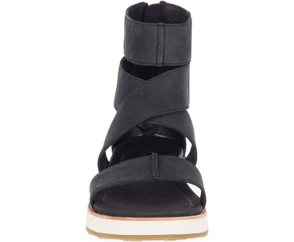 Merrell Sandals Black - Roam Mid Cross - Womens 29MSCBOKT